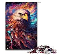 1000 Puzzle Colorful Psychedelic Eagle Wooden Children's Puzzle Family Parent-child Interaction 1000 PCS(75x50cm)