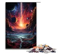 1000 Puzzle Colorful Psychedelic Fantasy Space Wooden Children's Puzzle Family Parent-child Interaction (size 75x50cm)
