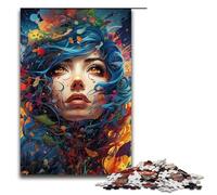 1000 Puzzle Colorful Psychedelic Goddess Wooden Children's Puzzle Family Parent-child Interaction 1000 PCS(75x50cm)