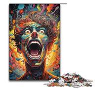 1000 Puzzle Colorful Strange People Wooden Children's Puzzle Family Parent-child Interaction 1000 PCS(38x26cm)