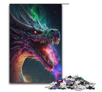 1000 Puzzle Cosmic Dragon Serpent King Paper Children's Puzzle Family Parent child Interaction 1000 PCS(38x26cm)