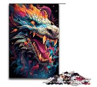 1000 Puzzle Dragon God's Colorful Psychedelic Wooden Children's Puzzle Family Parent-child Interaction 1000 PCS(75x50cm)