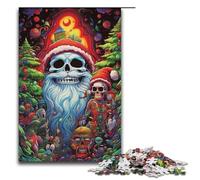 1000 Puzzle Fantasy Christmas Skull Old Man Wooden Children's Puzzle Family Parent-child Interaction 1000 PCS(38x26cm)