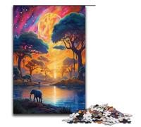1000 Puzzle Marvelous River Wooden Children's Puzzle Family Parent child Interaction 1000 PCS(38x26cm)
