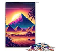 1000 Puzzle Pyramids of The Future Wooden Children's Puzzle Family Parent child Interaction 1000 PCS(75x50cm)