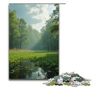 1000 Puzzle Reed Marsh Wooden Children's Puzzle Family Parent-child Interaction 1000 PCS(75x50cm)