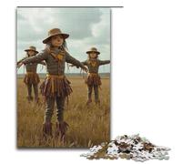 1000 Puzzle The Scarecrow Quietly Watches over The Field Wooden Children's Puzzle Family Parent-child Interaction 1000 PCS(38x26cm)