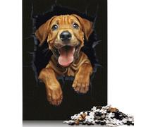 1000 Rhodesian Ridgeback Creative Square Jigsaw Puzzles for Adults, Wooden Puzzles Unique Challenge Games 1000pcs (75x50cm)