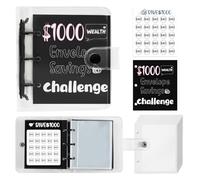 $1000 Savings Challenge Binder, 25 Envelope Challenge Binder, Budget Book Cash Envelope Challenge Binder, Cash Envelope Challenge Binder Money Saving for School Home Family Couple