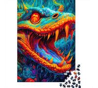 1000 Serpent Creative Square Jigsaw Puzzles for Adults, Paper Puzzles Unique Challenge Games 38x26cm/1000pcs