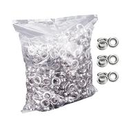 1000 Sets Grommets Eyelets, 12mm Silver Metal Eyelets with Washers Kit Eyelets and Grommets for Clothes Bags Belts Boots DIY Leather Crafts