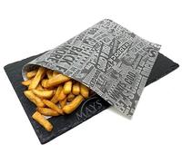 1000 Sheets News Print Design Greaseproof Paper - Wrap Liner Fish Chip Shop (Fast Food/Takeaway Packaging) BRITISH FOOD SHOP (BFSGP1000)