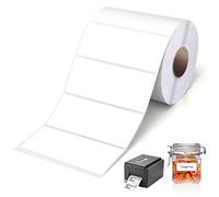1000 Sticky Labels, Self-Adhesive Address Labels, Blank White Labels on Roll, Adhesive Stickers, Multipurpose for Jam Jars, Mailing, Party Bags, Price, Freezer, Postage 89 x 36mm