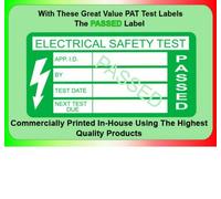 1000 Strong PAT Test Passed Labels & 50 Failed PAT Test Labels 50mm x 25mm - Strong Waterproof Non-RIP Labels! Easy to Write ON with Most PENS!