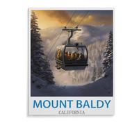 1000 Stück Puzzle Für Erwachsene Puzzle Holz puzzle,Mount Baldy California Vintage Reiseplakat - Ski-Design,Puzzles DIY Pädagogisches Puzzlespiel Kinder Familienspiele(75x50cm)-D21
