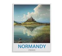 1000 Stück Puzzle Für Erwachsene Puzzle Holz puzzle,Vintage-Reiseplakat Normandie Frankreich,Puzzles DIY Pädagogisches Puzzlespiel Kinder Familienspiele(75x50cm)-C48