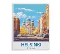 1000 Stück,Vintages Reiseplakat Helsinki Finnland,Puzzle Für Erwachsene Lernspielzeug Für Kinder Kreative Spiele Unterhaltung Holz puzzles Home Decor(75x50cm)-B89