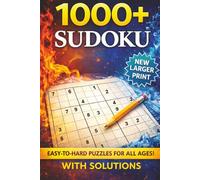 1000+ Sudoku Puzzles - Fire and Ice: Easy-to-Read Sudoku Puzzles | 6x9 inches | 1000+ puzzles | ideal for travel, car rides, campfires, or as a stocking stuffer or gift!