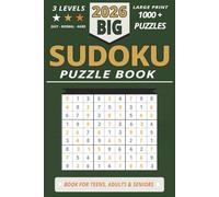 1000+ Sudoku Puzzles for Adults: | Large Print | Sudoku Puzzle Book with Solutions | All Three Levels | The Perfect Challenge for All Skill Levels | 1000 + Puzzles