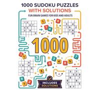 1000 Sudoku Puzzles with Answer Key: Easy, Medium & Hard Sudoku Challenges for Adults to Improve Logic, Focus, Memory and Brain Training Skills