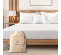 1000 TC Egyptian Cotton Fitted Sheet, 1 Piece Fitted Sheets for Double Mattress, Soft Double Fitted Sheet, Comforting Fitted Bed Sheets Double Size 41cm/16" Deep Fitted Sheets Double Bed, White Sheet.