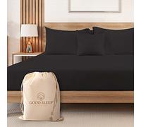 1000 TC Egyptian Cotton Fitted Sheet - Double Size, 41cm/16" Deep, Dark Grey