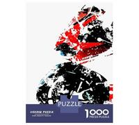 1000 Teenager Pieces Jigsaw Puzzle Abstract Motorcycle Art Puzzle for Adults Family Games Difficult Hard Birthday Present, Gifts, 38x26cm/1000pcs