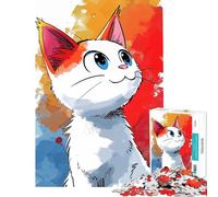 1000 Teenager Pieces Jigsaw Puzzle Adventurous Kitten Challenging To Complete Learning Educational Relax Games for And 14 Years And over (38x52cm)