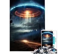 1000 Teenager Pieces Jigsaw Puzzle Alien Invasion Jigsaw Puzzle Toy Wall Decor Difficult Challenge Gifts for Friends And Family (38x52cm)