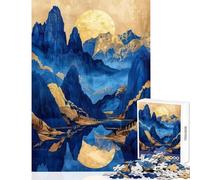 1000 Teenager Pieces Jigsaw Puzzle Amazing Gold Landscape Relaxing Games Enhance Memory Home Decoration Toys Train Your Brain And Hands (38X52CM)