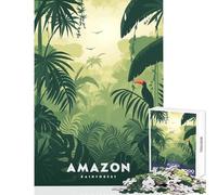1000 Teenager Pieces Jigsaw Puzzle Amazon Rainforest Cozy Indoor Family Gathering Fun Heartwarming for All (50x75cm)