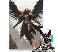 1000 Teenager Pieces Jigsaw Puzzle Angel Warrior, Practical Game, Difficult Challenge, Artists Collection, Fine Art 50x75cm