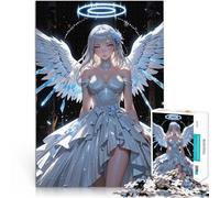 1000 teenager Pieces Jigsaw Puzzle Angel with White Wings Stress Reliever Difficult Challenge Artists Collection, Fine Art 50x70cm