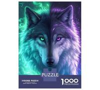 1000 Teenager Pieces Jigsaw Puzzle Anime Mystical Wolf Jigsaw Puzzle Hands-on Game Difficult Hard Gifts for Friends And Family 38x26cm/1000pcs