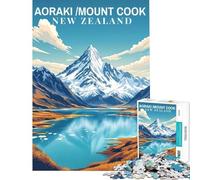 1000 Teenager Pieces Jigsaw Puzzle Aoraki∕Mount Cook's Towering Presence Help The Brain Exercise Analysis And Logic Educational Games for Ages 14 And over (38x26cm)