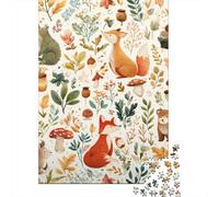 1000 Teenager Pieces Jigsaw Puzzle Autumn Forest Animals Pattern-4 Jigsaw for Adults Relax Games Birthday Present Gifts for Friends And Family 70x50cm/1000pcs