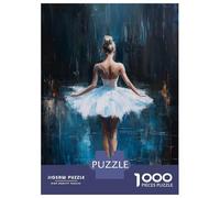 1000 Teenager Pieces Jigsaw Puzzle Ballet Dancer in Blue Stillness in Blue Puzzles for Adults Hands-on Game Stress Reliever Great Gift for Gaming 52x38cm/1000pcs