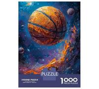 1000 Teenager Pieces Jigsaw Puzzle Basketball in Space Jigsaw for Adults Hands-on Game Improve Memory Birthday Present, Gifts, 70x50cm/1000pcs