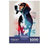 1000 Teenager Pieces Jigsaw Puzzle Beagle Watercolors Jigsaw Puzzle Toy Wall Decor Difficult Challenge Gifts for Friends And Family 70x50cm/1000pcs