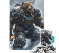 1000 Teenager Pieces Jigsaw Puzzle Bear Robot Educational Challenge Staycation Kill Time DIY Toys for 14+ Puzzle Game Offered (50x75cm)