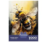1000 Teenager Pieces Jigsaw Puzzle Bee Watercolor Drawing Jigsaw Puzzle Hands-on Game Difficult Hard Gifts for Friends And Family 70x50cm/1000pcs