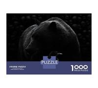 1000 Teenager Pieces Jigsaw Puzzle Black Bear And Crow Jigsaw Puzzle Hands-on Game Difficult Hard Gifts for Friends And Family 52x38cm/1000pcs