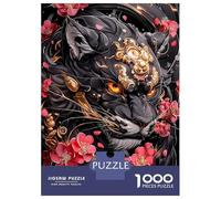 1000 Teenager Pieces Jigsaw Puzzle Black Panther with Gold Accents Jigsaw Puzzle Hands-on Game Difficult Hard Gifts for Friends And Family 70x50cm/1000pcs