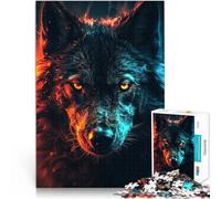 1000 teenager Pieces Jigsaw Puzzle black wolf unleashed pädagogische Herausforderung Geburtstagsgeschenk, Geschenke, Wandkunst52x38cm