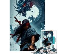 1000 Teenager Pieces Jigsaw Puzzle Blind Swordsman And Dragon Challenging To Complete Learning Educational Relax Games for And 14 Years And over (38x52cm)