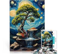 1000 teenager Pieces Jigsaw Puzzle Bonsai Tree and Waterfall Spielspielzeug eignet sich ideal als Geschenk für die ganze Familie75x50cm