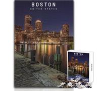 1000 Teenager Pieces Jigsaw Puzzle Boston Unique Challenge Game Tough Challenge Gift For Birthdays Size 38x26cm