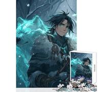 1000 Teenager Pieces Jigsaw Puzzle Boy Spirit Wolf Winter Toy Wall Decor Great Gift for Games Impossible Game Challenging To Complete (Size 38x26cm)