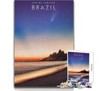 1000 Teenager Pieces Jigsaw Puzzle Brazil Rio De Janeiro Unique Challenge Game Tough Challenge Gift For Birthdays Size 38x52cm