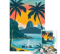 1000 Teenager Pieces Jigsaw Puzzle Brazilian Paradise Help The Brain Exercise Analysis And Logic Educational Games for Ages 14 And over (50x75cm)